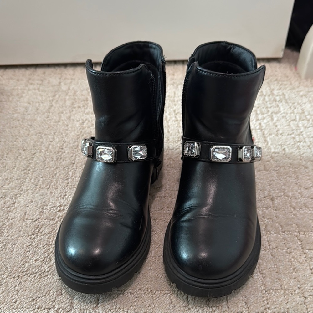 Stylish Black Boots with Silver Accents